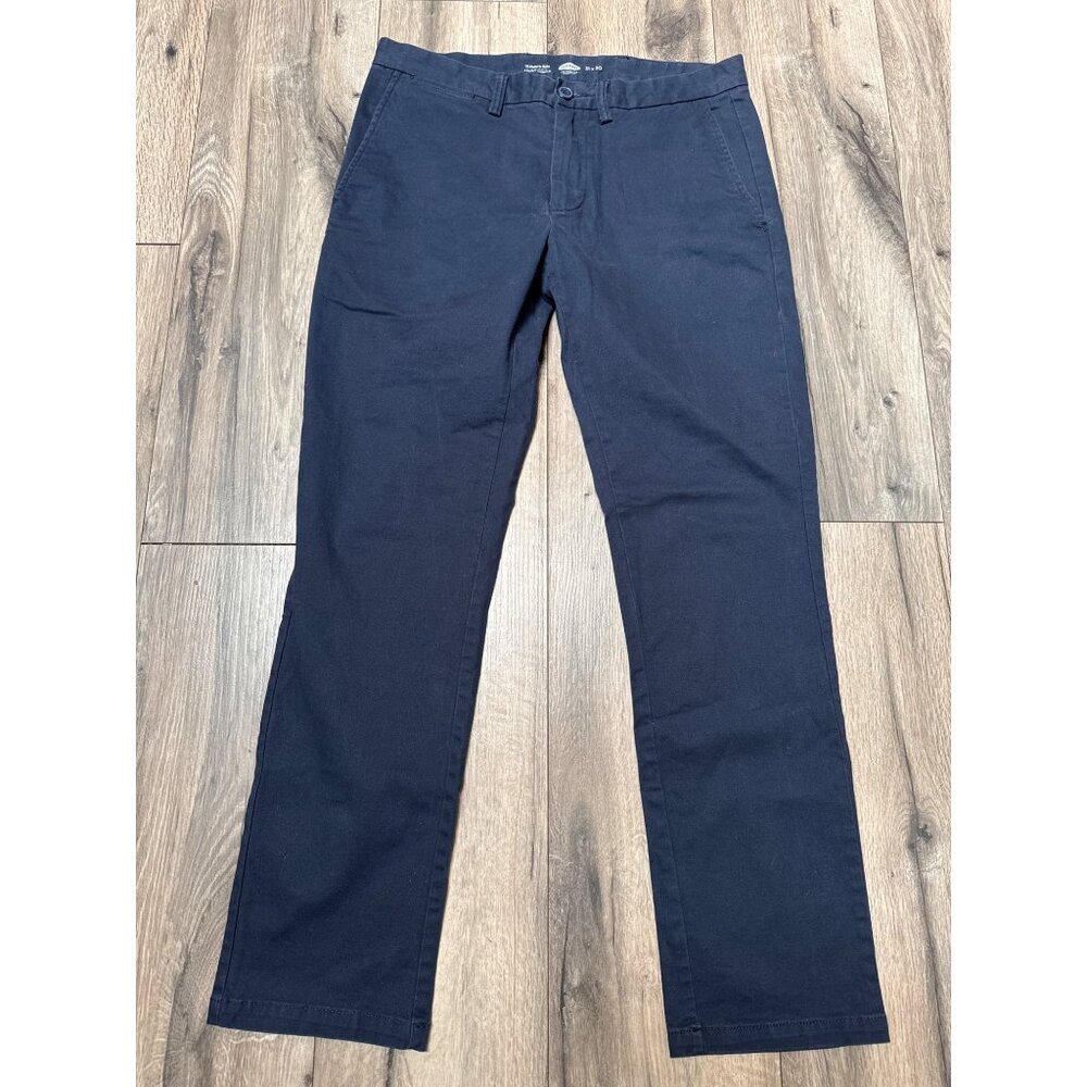 Old Navy Mens Ultimate Slim Chinos 31x30 Classic Navy Cotton/Spandex